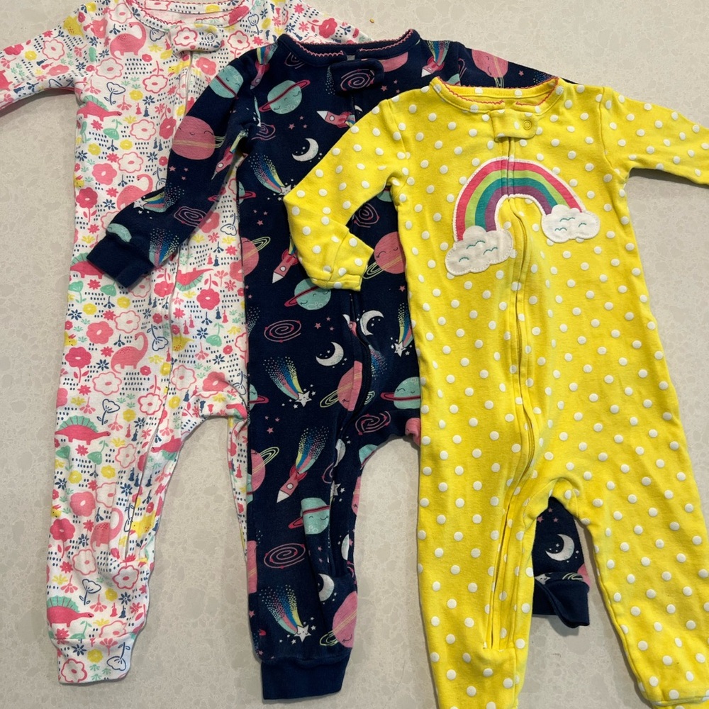 3 Carter’s Onesie Pajamas